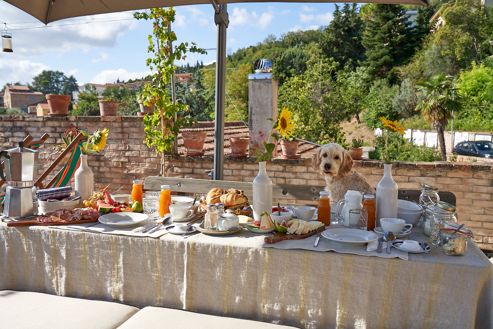 Villa Cartoceto – Breakfast on the terrace